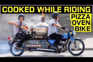 ¡De locos! Añaden un horno para pizza a una moto horno pizza moto