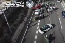La Policía detiene a un conductor que arrolló varias patrullas tras 30 kilómetros de persecución en Madrid policía detiene conductor persecución