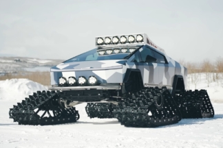 Este Tesla Cybertruck con orugas es lo más loco que verás hoy Tesla Cybertruck orugas