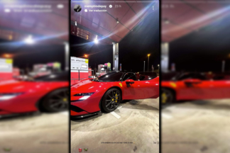 Memphis Depay reposta su Ferrari SF90 Stradale de casi 800.000 euros en una gasolinera low cost Memphis Depay Ferrari SF90 gasolinera low cost