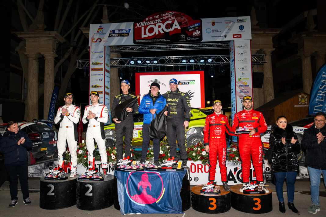 Podio del Rallye de Lorca 2024