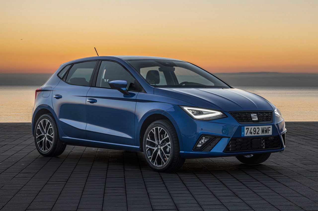 tres cuartos delantero del SEAT Ibiza Marina Pack 1.0 TSI de 115 CV