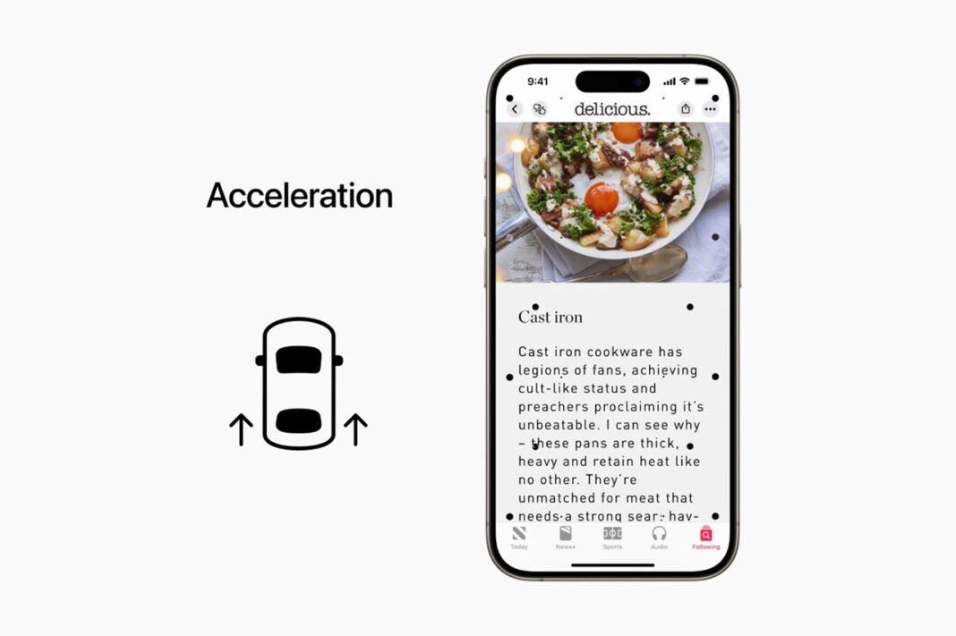 apple vehicle motion cues