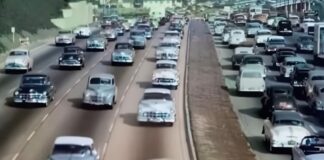 Un vídeo restaurado muestra lo infernales que eran los atascos en Los Ángeles en 1950 atascos Los Ángeles 1950