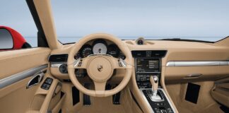 Si tenías un Porsche con el interior Savannah Beige, unas gafas de sol te salían gratis por razones de seguridad Porsche interior beige