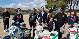 Valerio Boni bate el Récord Guinness a la mayor distancia recorrida con una Vespa Special de 1979 en el circuito de Terramar Valerio Boni Vespa Special