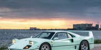 A subasta este Ferrari F40 único en color verde menta subasta-ferrar-f40-verde-menta