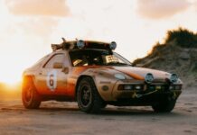 Porsche 928 Surfari, el deportivo que hace surf unas llantas originales Porsche con neumáticos todoterreno