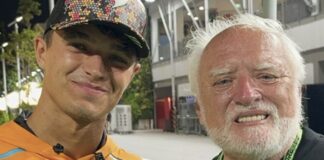 Lando Norris se hace una foto con Hide the Pain Harold, el rey de los memes lando-norris-foto-memes-hide-the-pain-harold