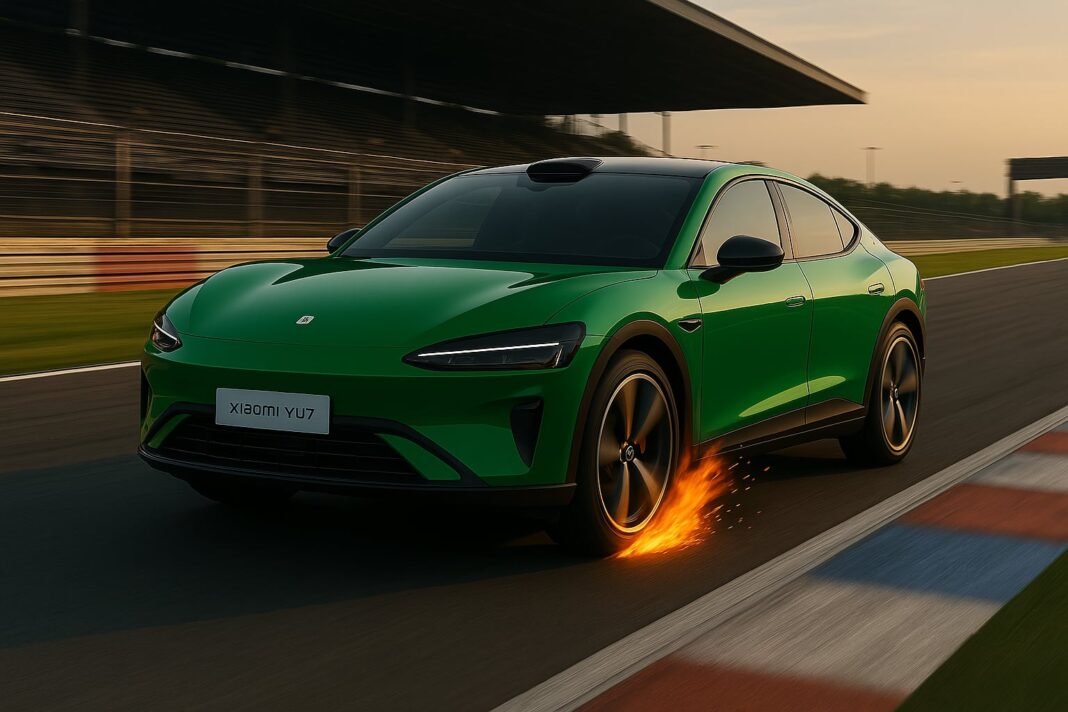 Xiaomi YU7 Max con frenos incendiados