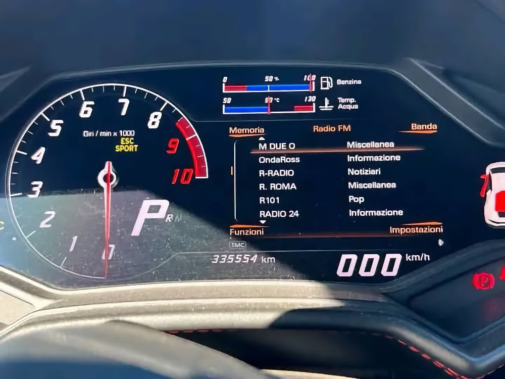 El motor del Lamborghini Huracán de la Policía italiana ha superado los 355.000 kilómetros.