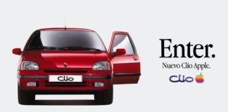 El Renault Clio Apple RSi fue el primer coche de Apple y “el único coche con ordenador portátil” Renault Clio Apple RSi