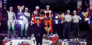 Alejandro Cachón y Borja Rozada consiguen su primera victoria en el Campeonato del Mundo de Rallyes Alejandro Cachón y Borja Rozada en el podio del Rallye de Japón 2025