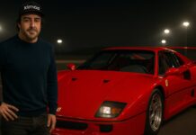 Fernando Alonso, cazado con un Ferrari F40 por las calles de Mónaco Fernando Alonso con un Ferrari F40
