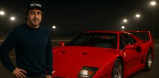 Fernando Alonso, cazado con un Ferrari F40 por las calles de Mónaco Fernando Alonso con un Ferrari F40