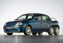 A subasta un raro prototipo del Renault Clio II con carrocería pick-up y seis ruedas Subasta prototipo Renault Clio II Pick-Up
