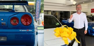 Cuando Barry cambió su Nissan Skyline GT-R R34 V-Spec II por un Leaf eléctrico para ahorrar en gasolina Barry cambió su Nissan Skyline GT-R R34 V-Spec II por un Leaf eléctrico