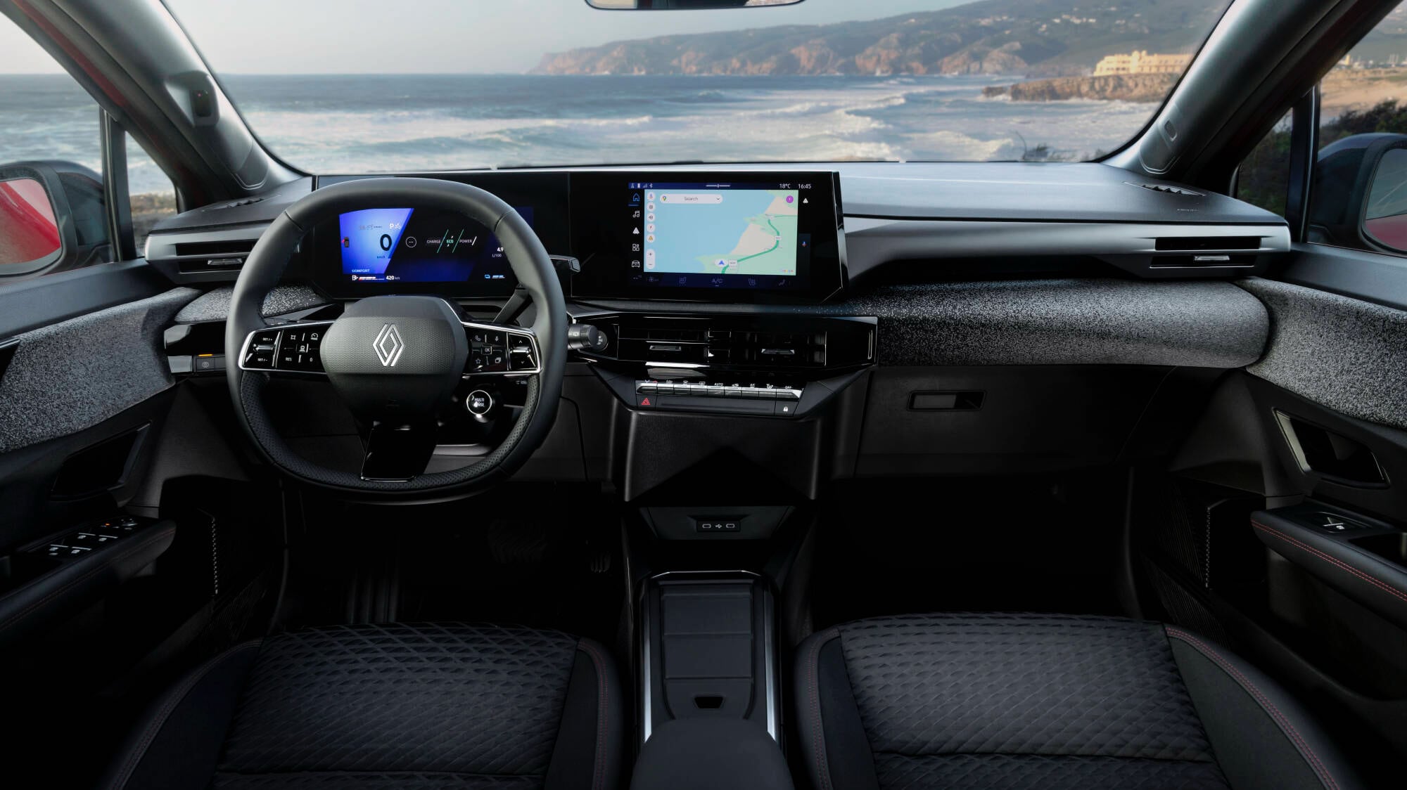 interior del Renault Clio 2026 full hybrid E-Tech 160 CV techno