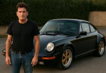 La Policía paró a Charlie Scheen por conducir su Porsche 911 S a 260 km/h, pero no le multó: “No estropees un coche tan bonito” Charlie Sheen con un Porsche 911
