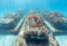 Una artista sumerge 20 coches en el mar para recuperar la fauna de Miami Beach Coches sumergidos mar Miami Beach