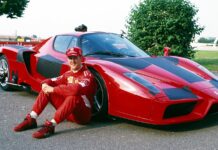 El día que Michael Schumacher probó el Ferrari Enzo en el circuito de Fiorano Michael Schumacher Ferrari Enzo