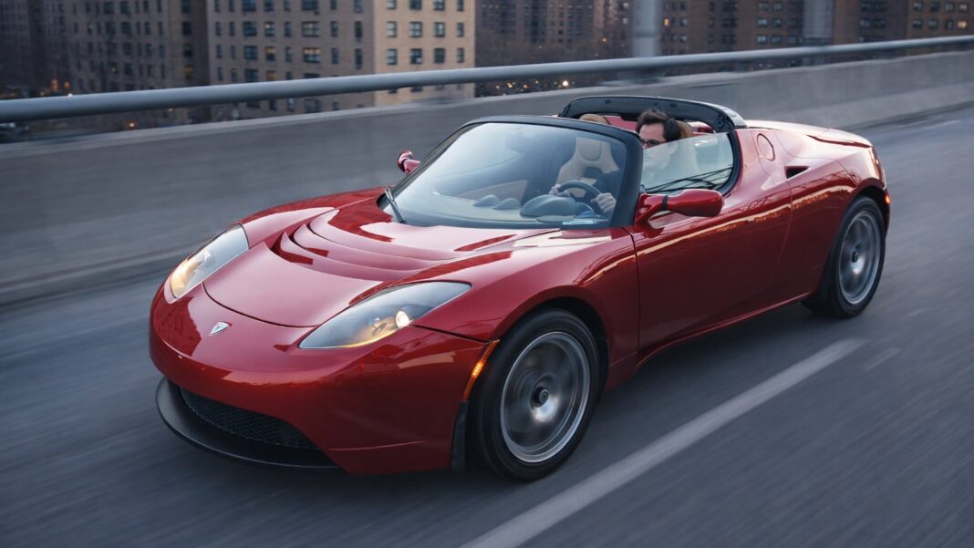 prueba del Tesla Roadster