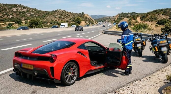 Interceptan a un jubilado circulando a 256 km/h con un Ferrari en un tramo limitado a 130 Jubilado en un Ferrari a 256 km/h