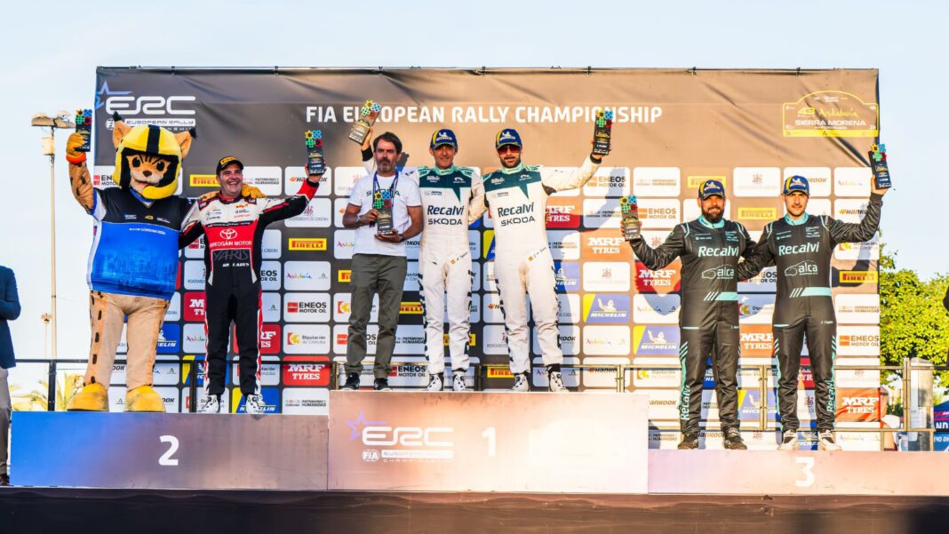 podio final Rallye Sierra Morena 2026
