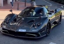 Fernando Alonso se pasea con un Pagani Zonda único en el mundo por las calles de Mónaco Fernando Alonso Pagani Zonda
