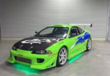 Restauran un Mitsubishi Eclipse abandonado con el mismo color verde del coche que conducía Paul Walker en Fast & Furious Mitsubishi Eclipse abandonado