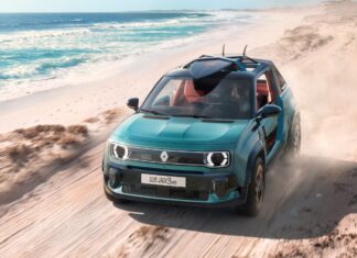 Renault 4 JP4x4 Concept, versión descapotable con tracción total y una tabla de surf en el techo para Roald Garros 2026 Renault 4 JP4x4 Concept