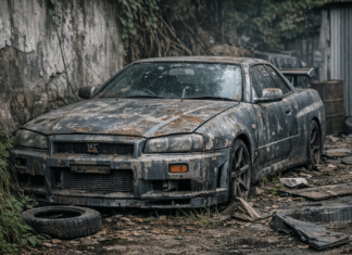 Restaura un Nissan Skyline GT-R R34 que compró completamente destrozado por 1.000 dólares Restaura Nissan Skyline GT-R R34