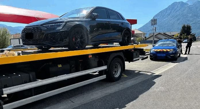 La Policía intercepta un Audi RS3 a 287 km/h y el conductor se enfrenta a una multa récord