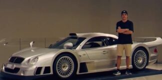 Fernando Alonso presta su Mercedes CLK GTR al Príncipe Alberto II Fernando Alonso con el Mercedes CLK GTR por Mónaco