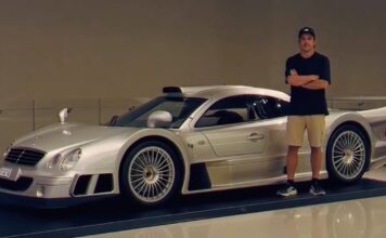 Fernando Alonso presta su Mercedes CLK GTR al Príncipe Alberto II Fernando Alonso con el Mercedes CLK GTR por Mónaco