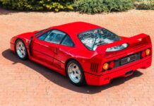 Vendido uno de los pocos Ferrari F40 con ventanillas de Lexan de fábrica construidos Ferrari F40 Lexan