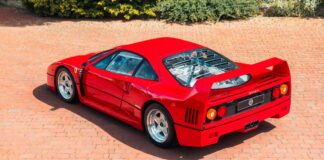 Vendido uno de los rarísimos Ferrari F40 con ventanillas de Lexan de fábrica construidos Ferrari F40 Lexan