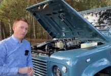 Monta el motor de una excavadora en un Land Rover Defender 110 Land Rover Defender motor excavadora