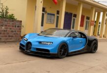 Construyen una réplica del Bugatti Chiron de barro en Vietnam Réplica Bugatti Chiron de barro
