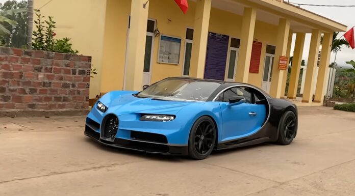 Construyen una réplica del Bugatti Chiron de barro en Vietnam Réplica Bugatti Chiron de barro
