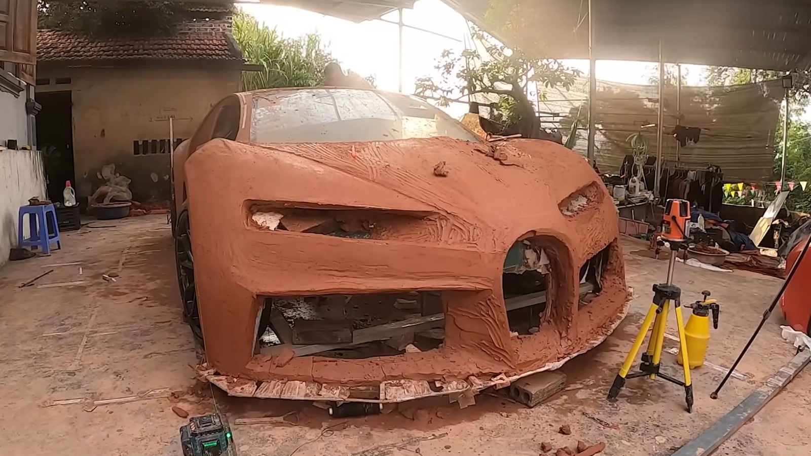 Réplica Bugatti Chiron de barro