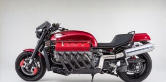 A subasta la moto con motor V10 de un Viper de Allen Millyard Subasta moto V10 Viper