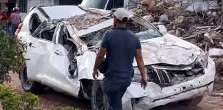 Un Toyota Land Cruiser acaba destrozado en el terremoto de Colombia, pero es capaz de arrancar y moverse Toyota Land Cruiser terremoto Colombia