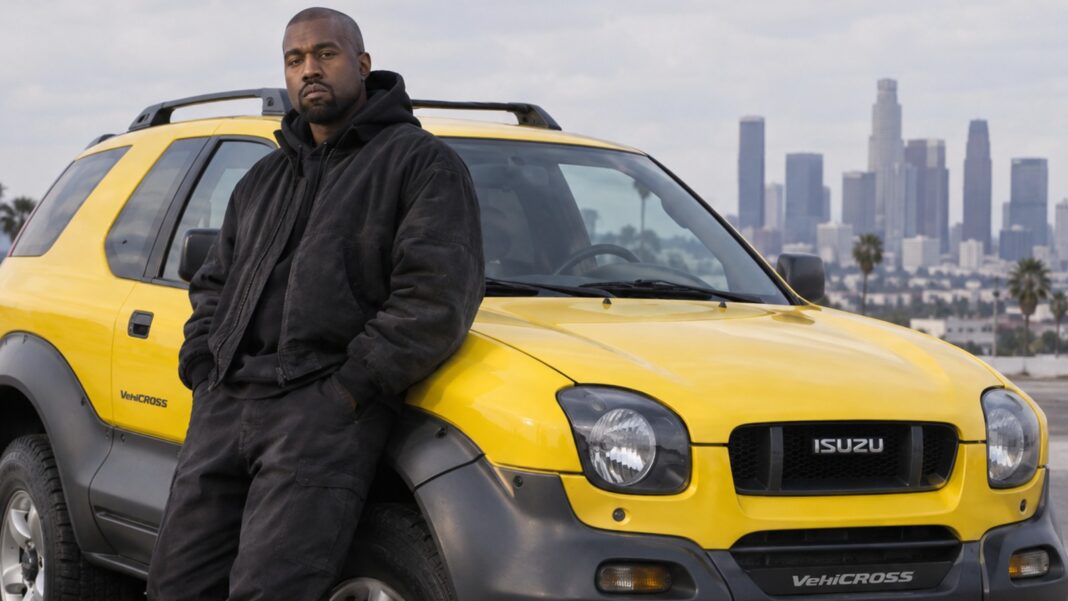 Kayne West conduce un Isuzu VehiCROSS
