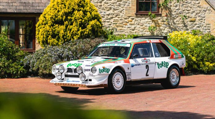 A subasta un Lancia Delta S4 Corsa Grupo B, el coche de pruebas del equipo oficial Lancia Martini Racing Team, pilotado por Miki Biasion y Markku Alén Subasta Lancia Delta S4 Corsa Grupo B