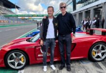 Walter Röhrl conduce un Porsche Carrera GT con Sébastien Ogier de copiloto Walter Röhrl conduce un Porsche Carrera GT con Sébastien Ogier