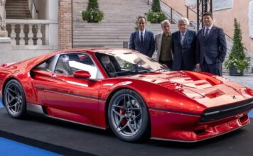 Este Michelotto Gruppo 4 Tributo es un homenaje al Ferrari 308 GTB que compitió en el Campeonato del Mundo de Rally Michelotto Gruppo 4 Tributo